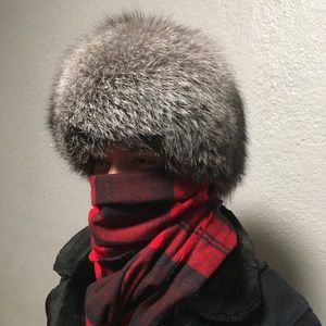 Silver Fox Fur Hat, Russian